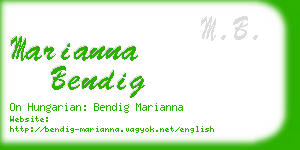 marianna bendig business card